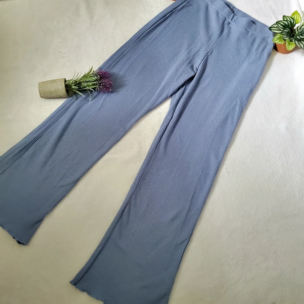 Romwe Solid Ribbed Pants - Picture 2 of 7